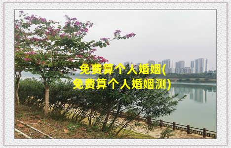 免费算个人婚姻(免费算个人婚姻测)